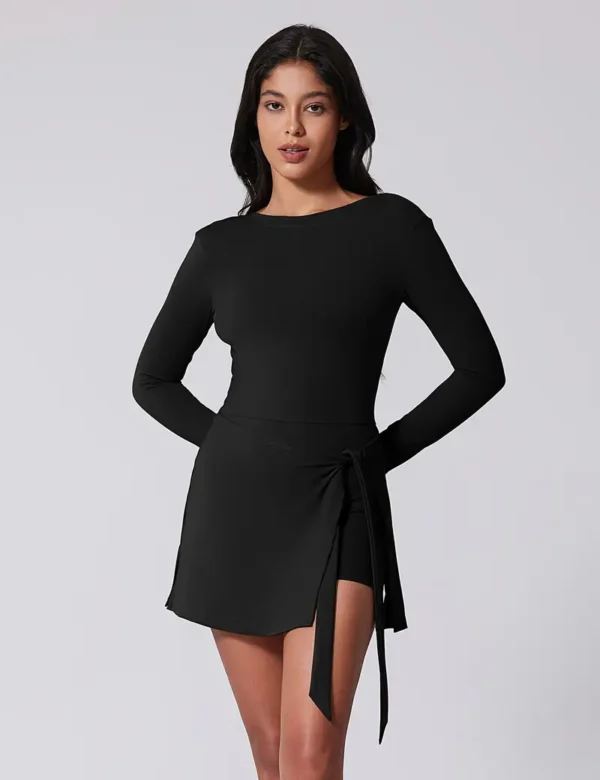 Vestido Falda Short Manga Larga