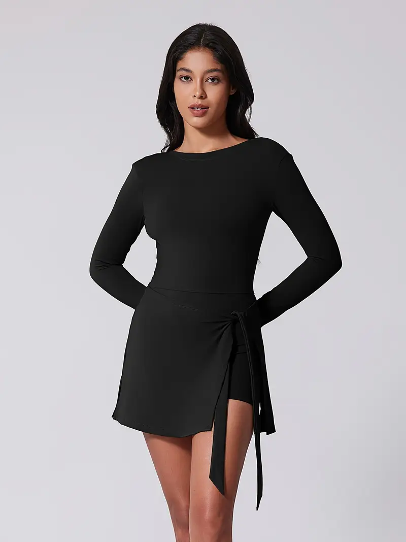 Vestido Falda Short Manga Larga